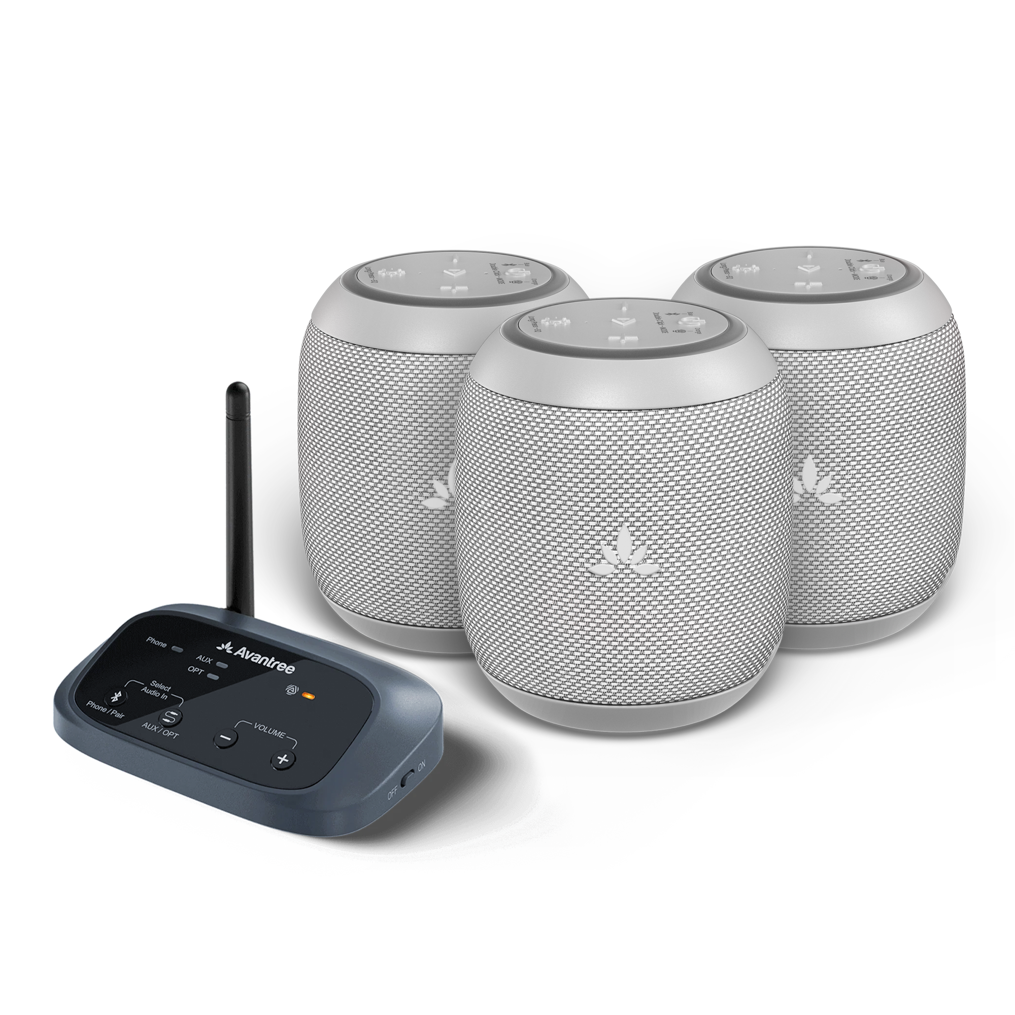 Avantree Harmony A1 Altoparlante Auracast Multi-Stanza | Copertura 100m | 3 EQ Stereo | Ingressi Bluetooth, Ottico, AUX | Espandibile