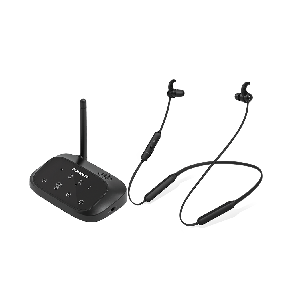 Wireless Earbuds for TV with Transmitter Set|Avantree HT5006
