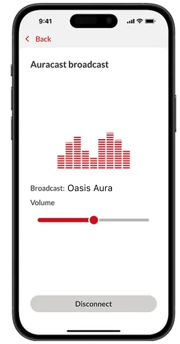Bernafon app, step 5: Adjust volume