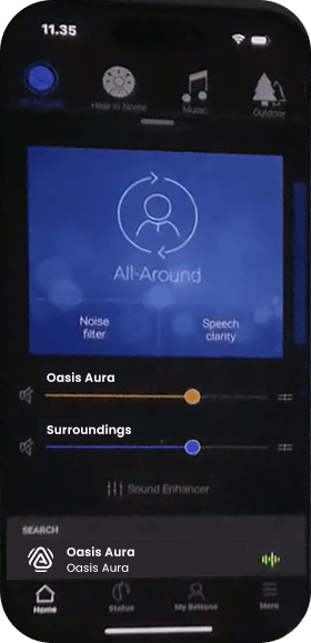 Cochlear app, step 4: Adjust volume