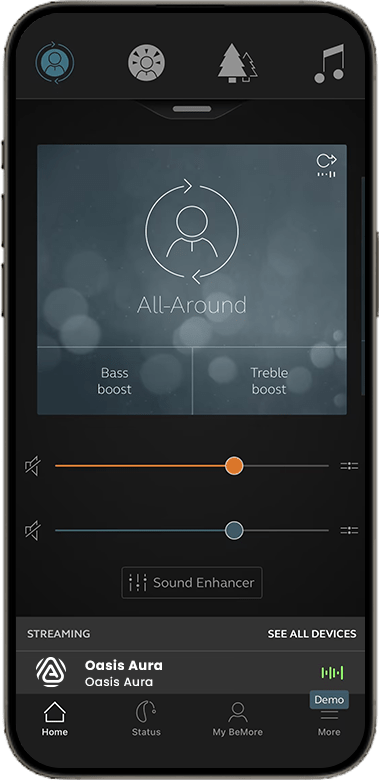 Danalogic app, step 4: Adjust volume