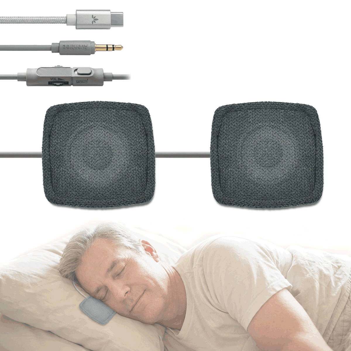 Slumber Duo | Wired Dual Pillow Sleep Headphones