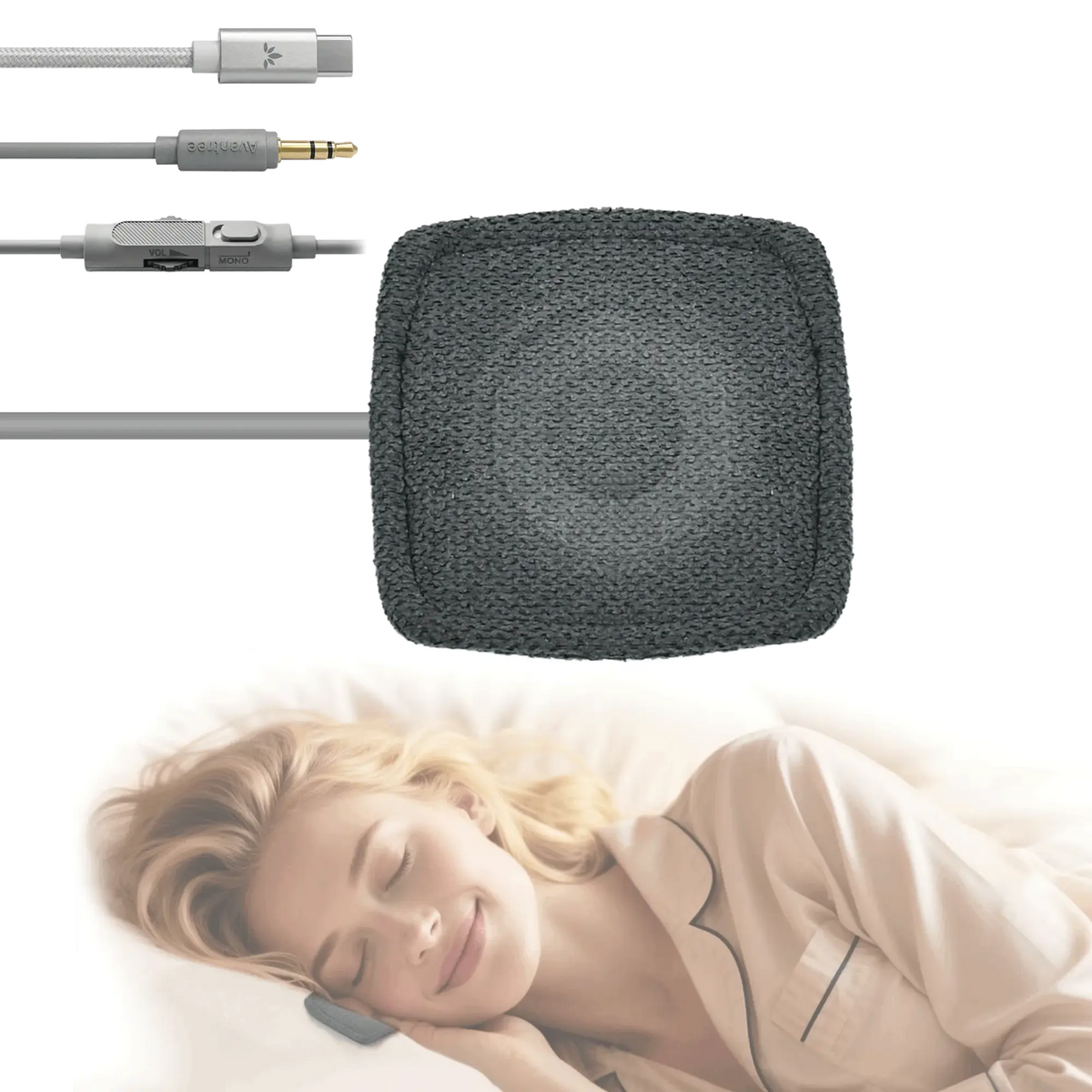 Slumber Mini | Wired Mini Pillow Sleep Headphones
