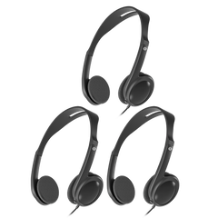 3-Pack Wired On-ear Headphones