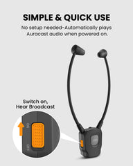 AuraBand TV | Auracast TV Earbuds & Transmitter Set