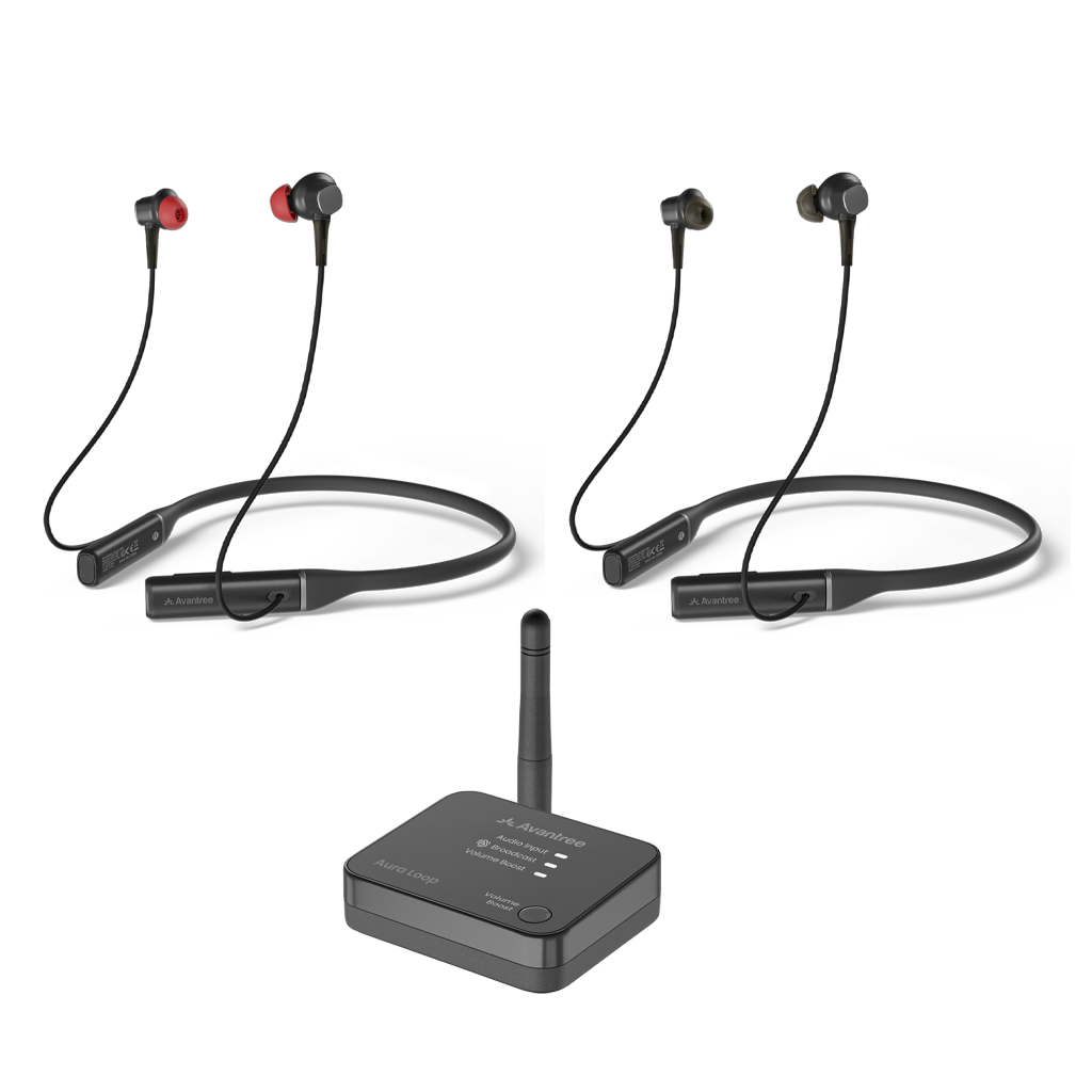Aura Loop Dual: Dual Earbuds + Transmitter