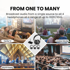 Quartet 2 | Wireless Multi-User Headphones System