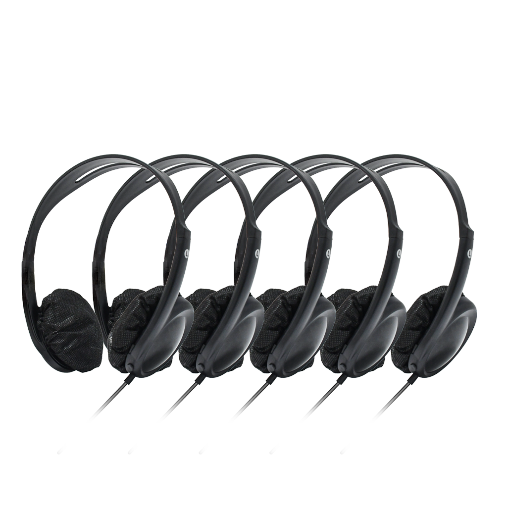 Wired On-Ear Headphones 5 Pack