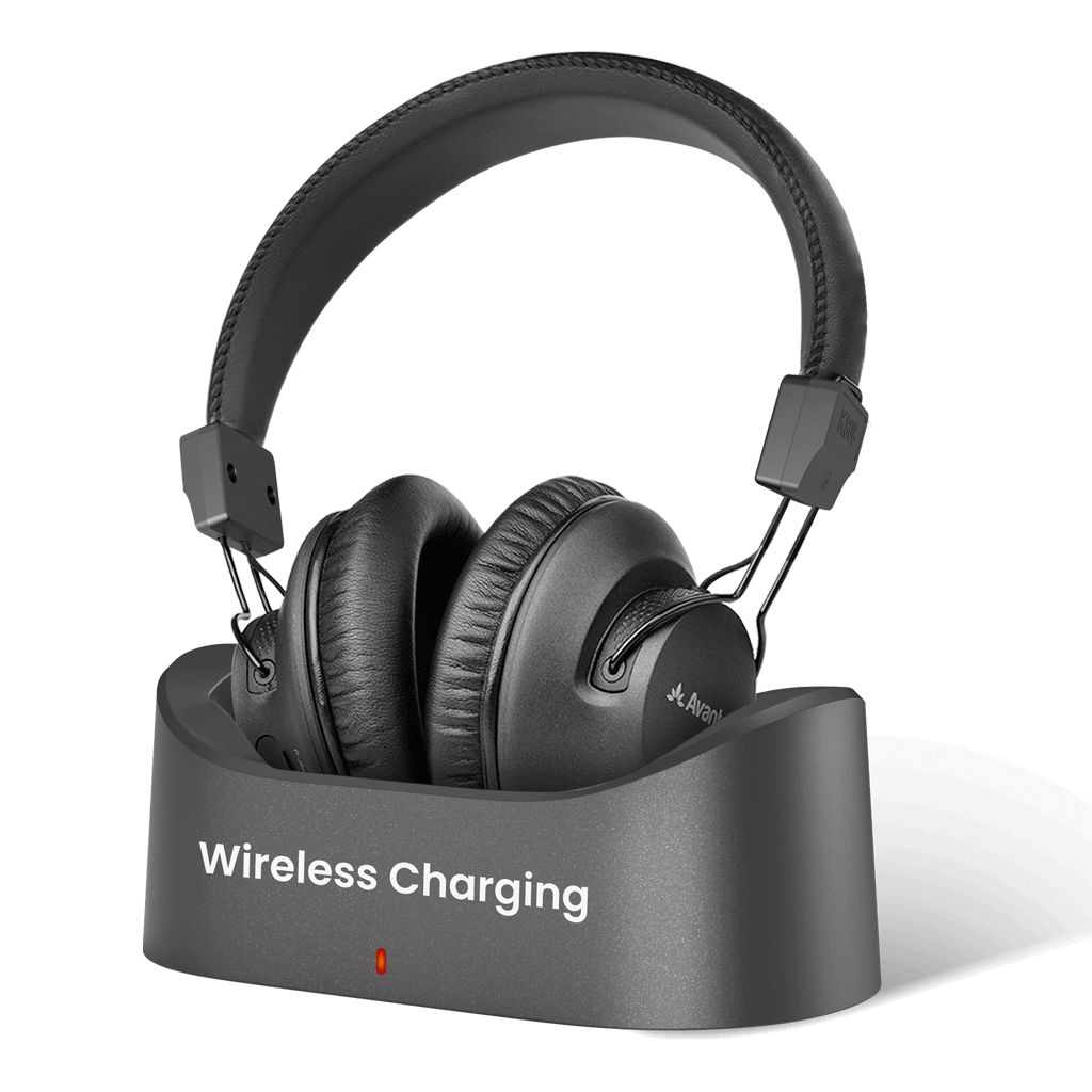Bluetooth Over ear Headphones with Charging Dock