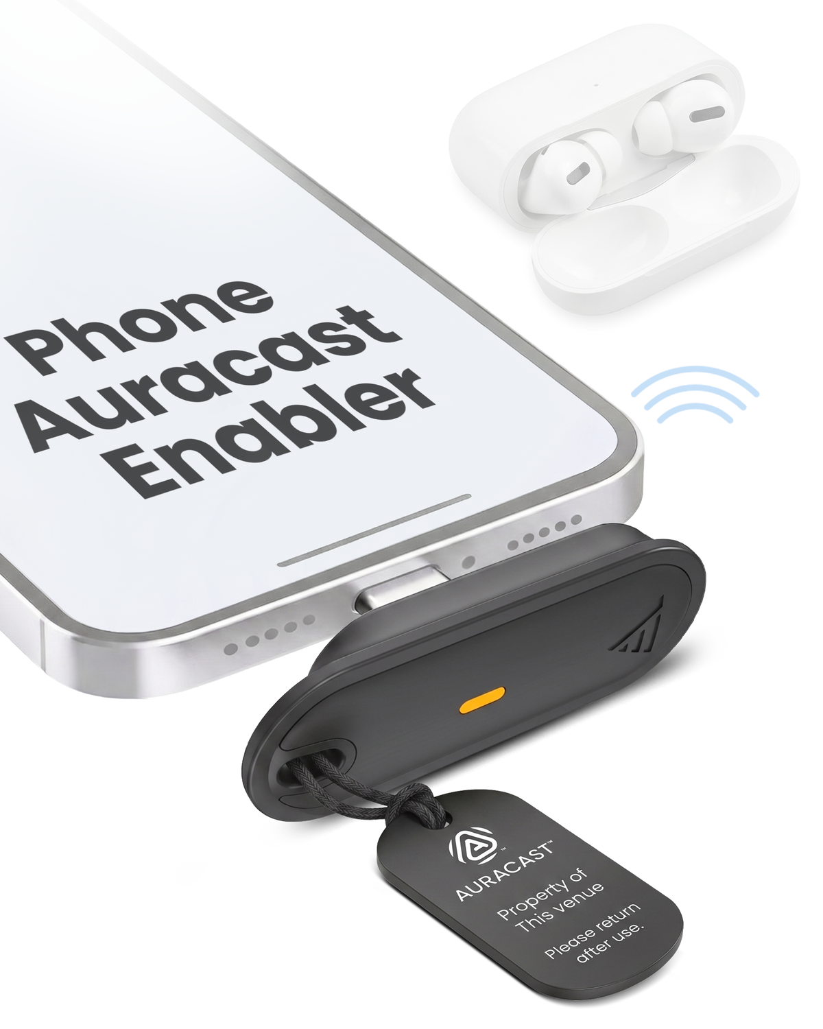 Aura C | Auracast Receiver for phones to receive broadcasts