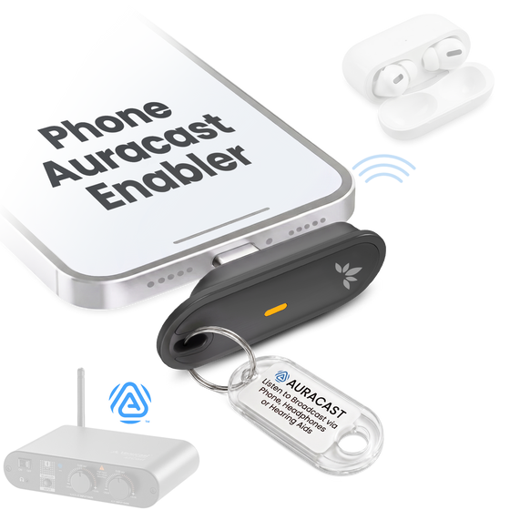 Aura C | Auracast Receiver for phones to receive broadcasts