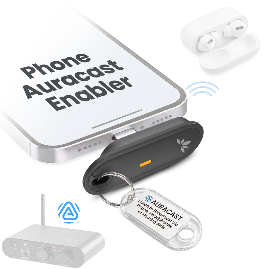 Aura C | Auracast Receiver for phones to receive broadcasts