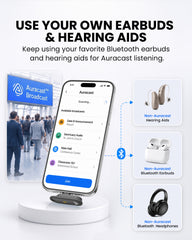 Aura C | Auracast Receiver for phones to receive broadcasts