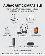 Aura Loop | Auracast TV Earbuds & Transmitter Set
