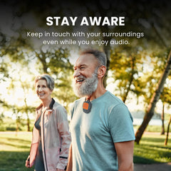 ShareCast (HomeBuddy) Clip-On Auracast Speaker Set, enjoy clear audio while staying aware of your surroundings.