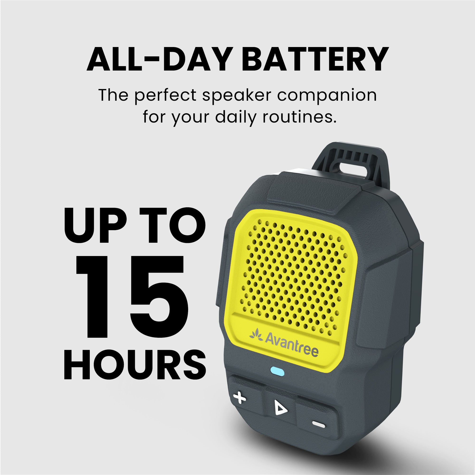 Altoparlante Bluetooth Portatile A Clip Con Luce LED, Impermeabile IPX6, 15 Ore Di Autonomia, Vivavoce Per Escursioni E Ciclismo, Peso 56g