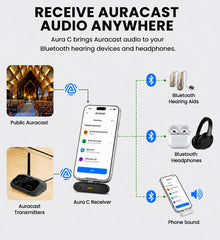 Aura C | Auracast Receiver for phones to receive broadcasts