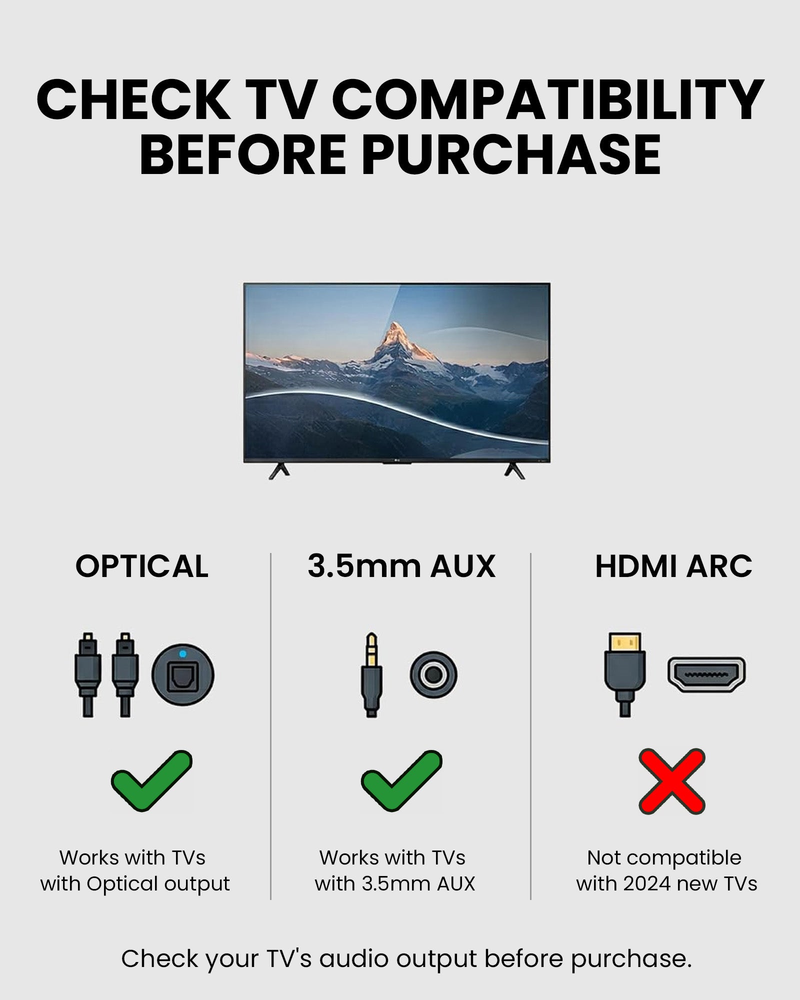TV Optical audio enters the Ensemble Pro transmitter, passes from OPT OUT to a soundbar, and broadcasts wirelessly to the headphones