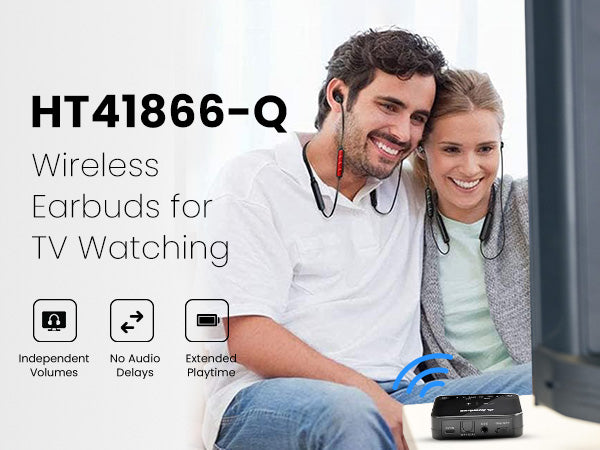 Dual Wireless Earbuds For TV Watching | Avantree HT41866-Q