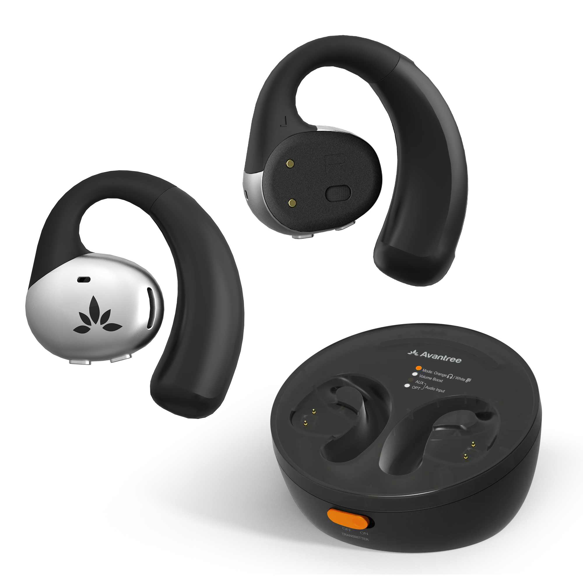 Medley Pebble 2: Earbuds + Charging Base & Transmitter