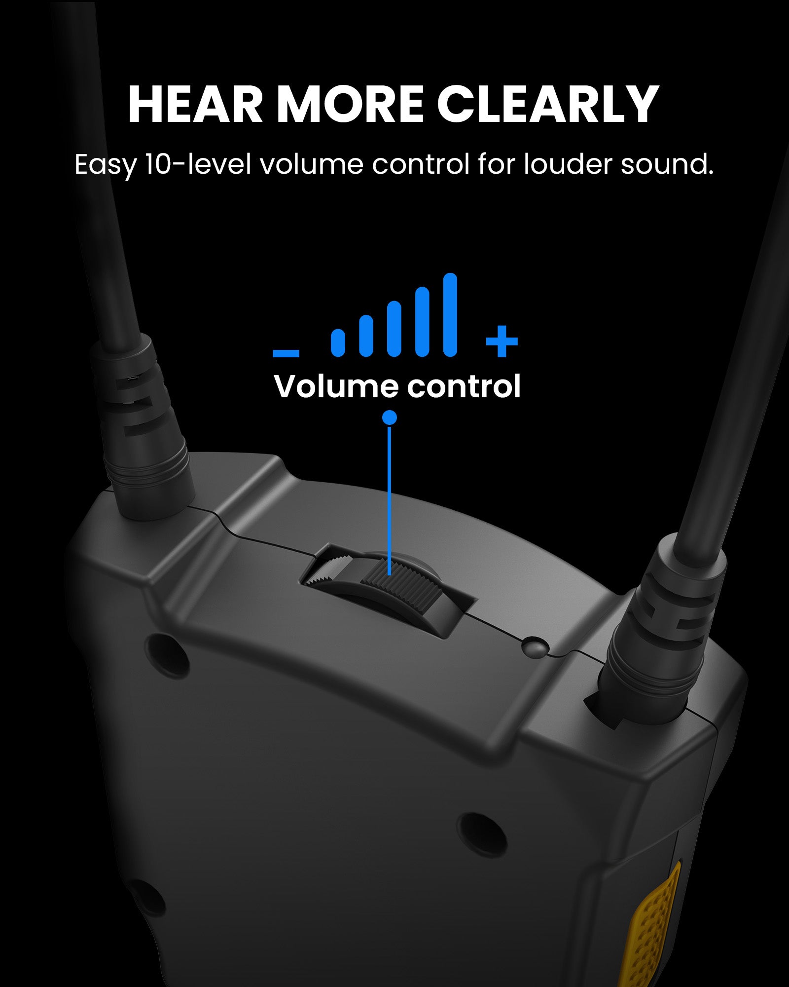 HearCoil Passive Neckloop for Telecoil Hearing Aids & Audio Receivers with 10-level volume control for louder sound.