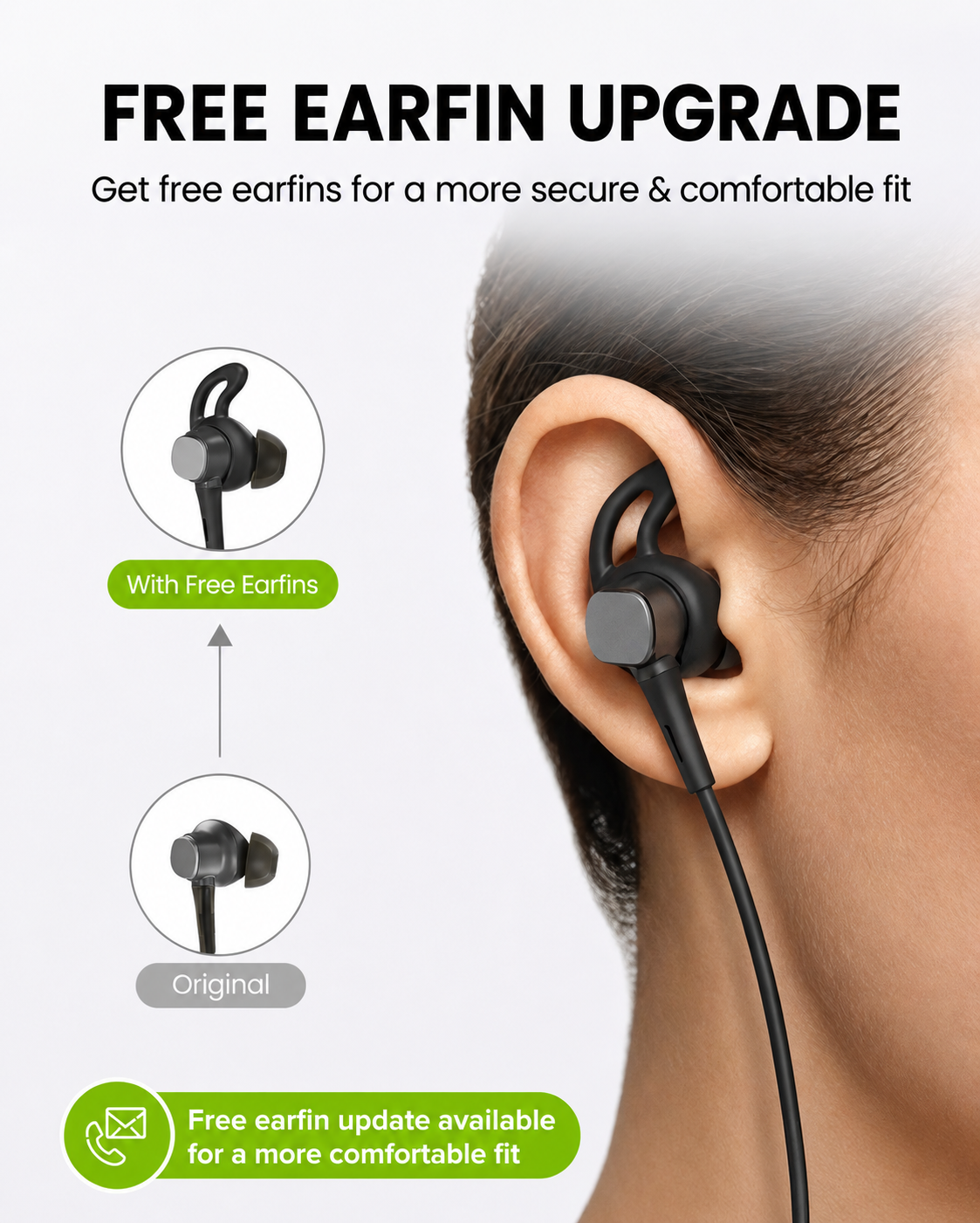 Loop-RX Auracast Neckband Earbuds. Wireless Add-on Earbuds For Aura Loop with Free Earfin Upgrade
