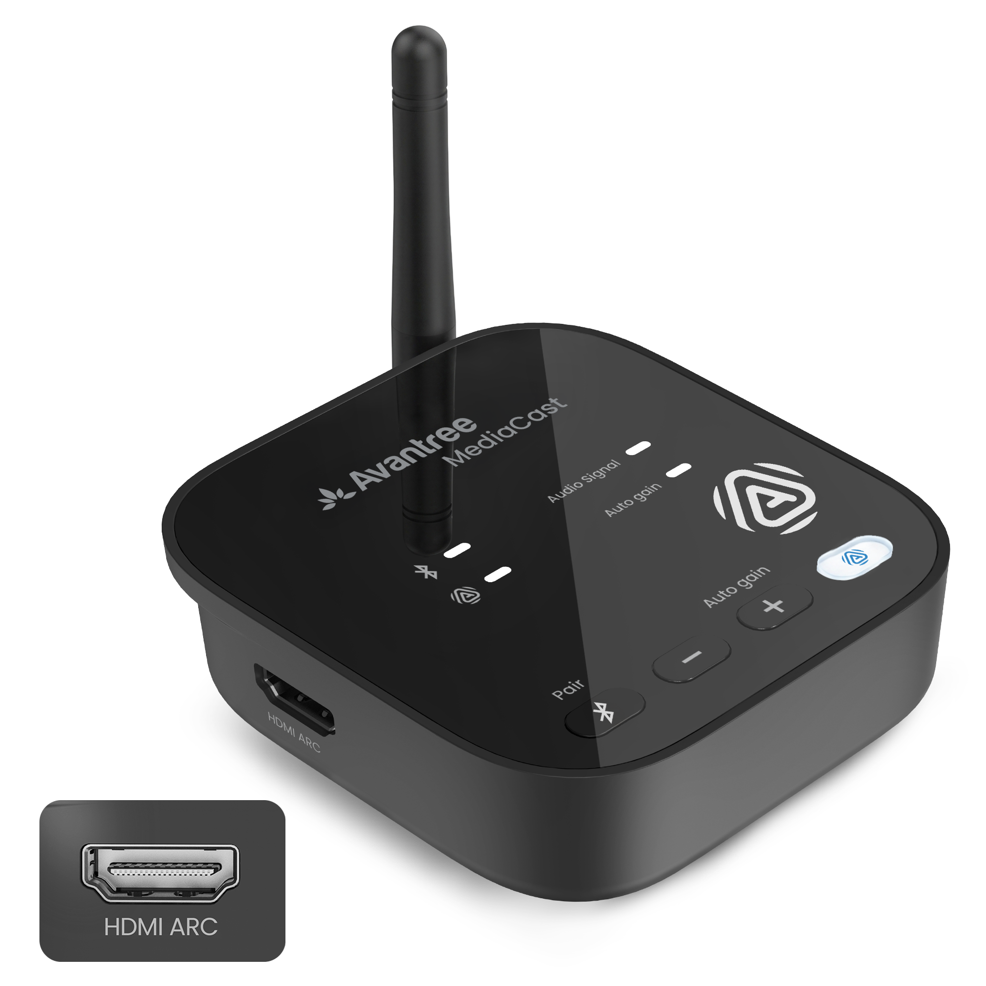 Mediacast Router Examples HDMI ARC Auracast Transmitter for TV hearing aids | Avantree MediaCast