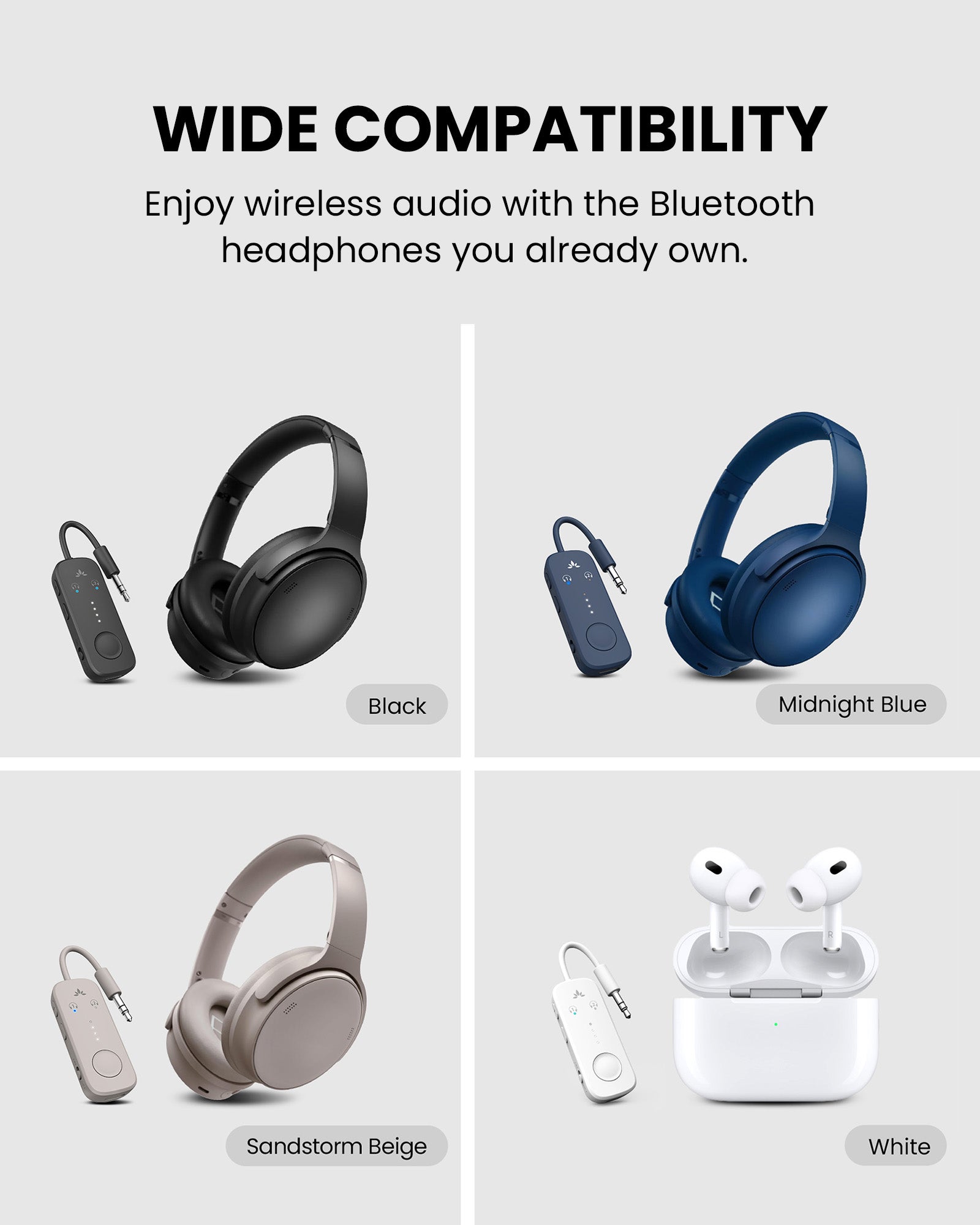 Avantree Relay works with AirPods, Bose, and other Bluetooth headphones