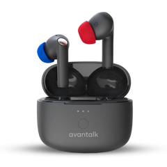 Black Infinity NC earbuds and charging case