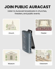 AuraClip | RC240 - Auracast Receiver with Qualcomm BT 5.4