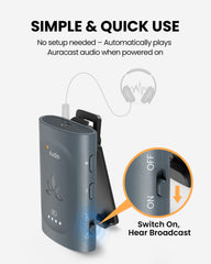 AuraClip | RC240 - Auracast Receiver with Qualcomm BT 5.4