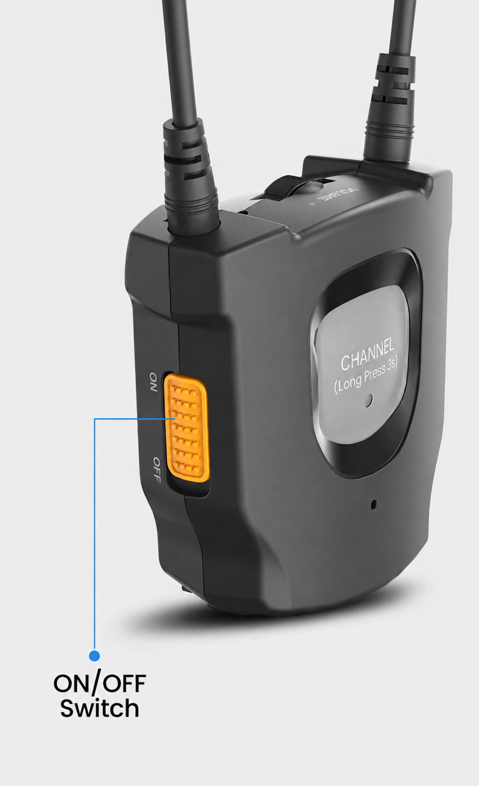 AuraCoil orange ON/OFF switch
