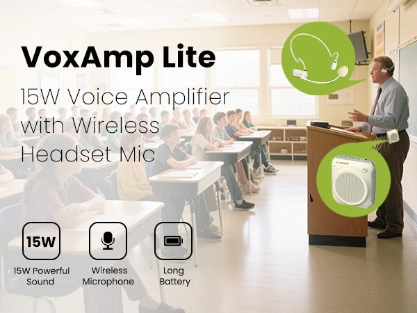 Portable Voice Amplifier with Wireless Mic | Avantree VoxAmp Lite