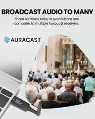 DG60 Aura USB Auracast Transmitter Adapter for PC to Public Audio Sharing