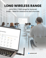 DG60 Aura Usb Auracast transmitter adapter for classroom and churches coverage up to 5m/164 ft range.
