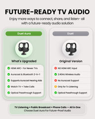 Duet Aura | Dual Auracast TV Headphones System