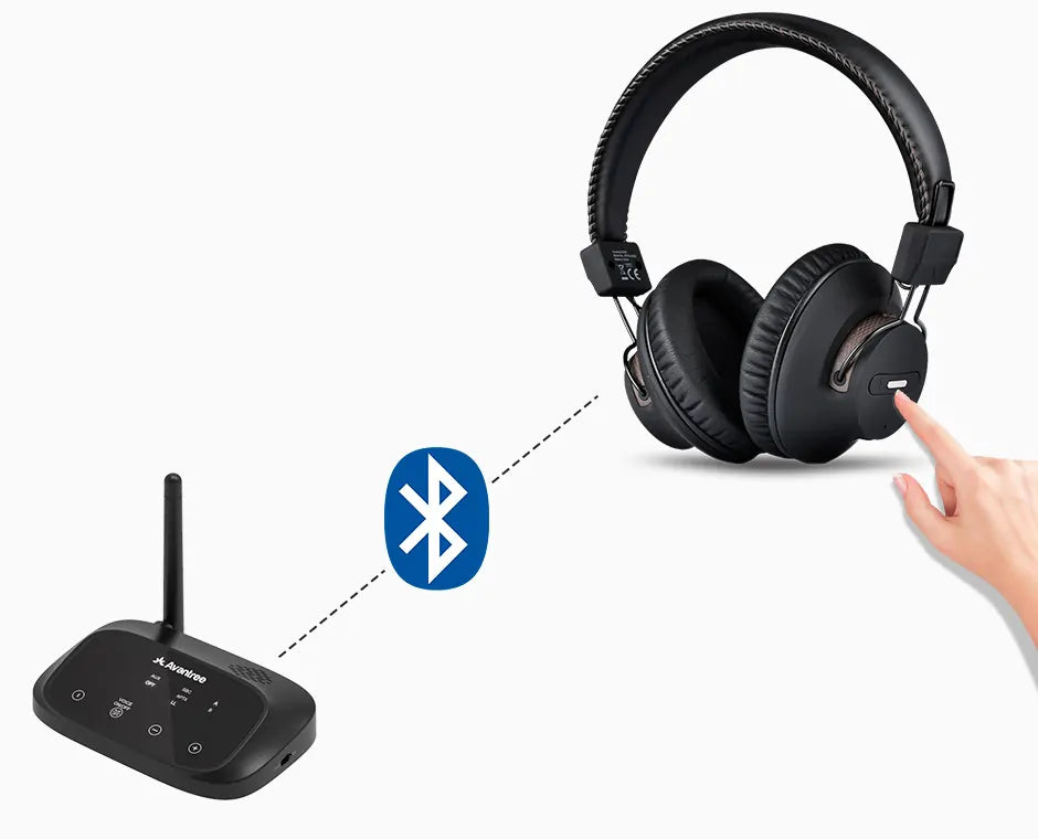 avantree universal bluetooth motorcycle helmet headset Wireless Headpones for TV with Transmitter