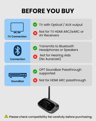 Oasis Plus 2 | Bluetooth Transmitter for TV, PC