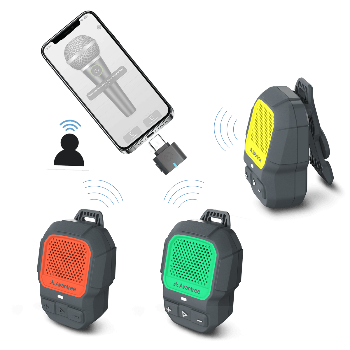ShareCast (HomeBuddy) | Clip-On Auracast Speaker Set