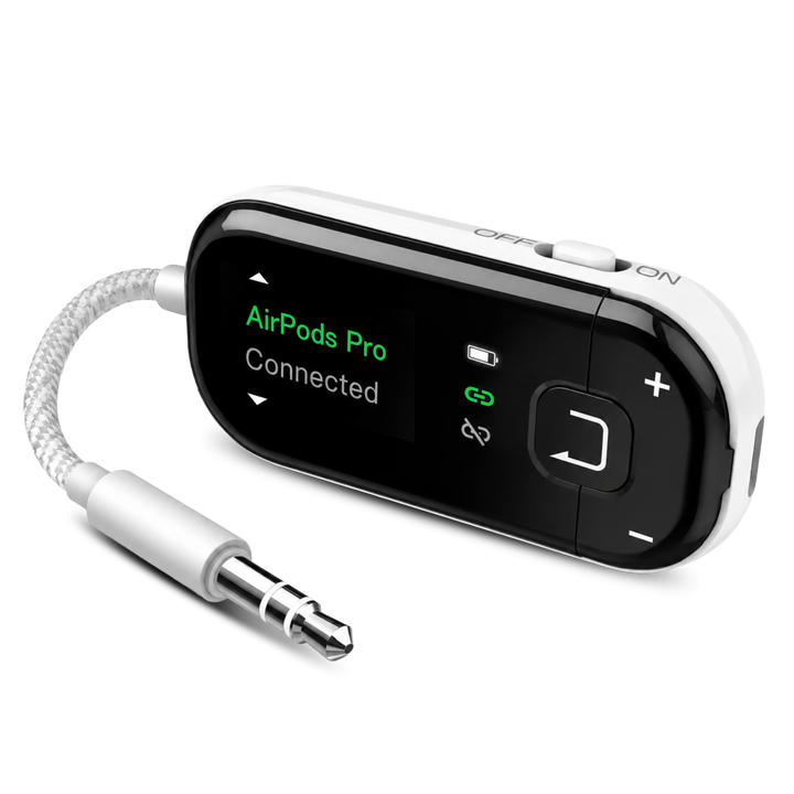 Bluetooth airplane adapter for wireless headphones