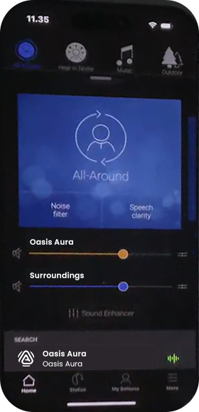 Beltone app, step 4: Adjust volume