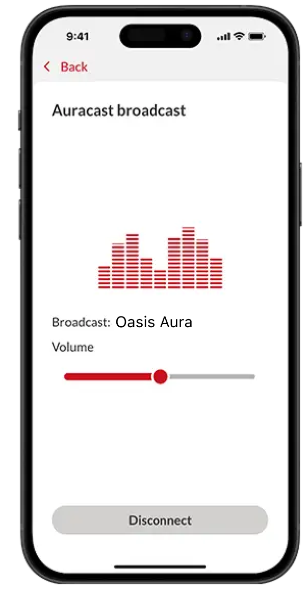Bernafon app, step 5: Adjust volume