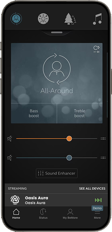 Danalogic app, step 4: Adjust volume