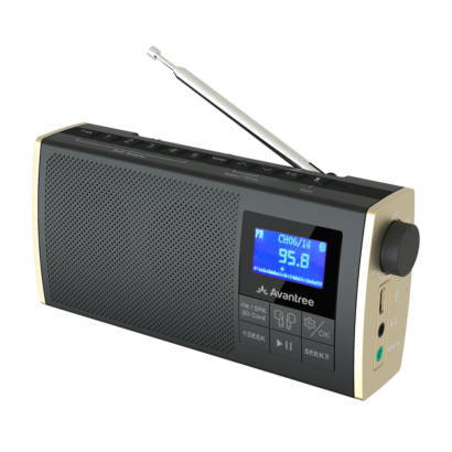 Avantree Soundbyte T - Portable FM radio with Bluetooth, SD card, and transmitter functionality
