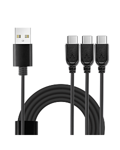 3-in-1 60CM USB to Type C charging cable for Audiplex TR2403s