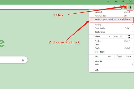 Step1. Open the Chrome browser and click on the top-right menu, then choose the 