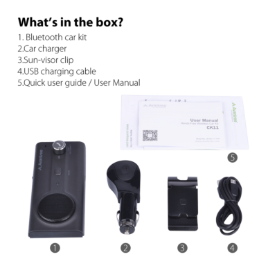 Bluetooth Car Speakerphone | Avantree CK11 - What's in the box