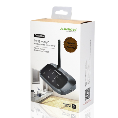 Bluetooth Transmitter for TV | Avantree Oasis Plus Packaging Image