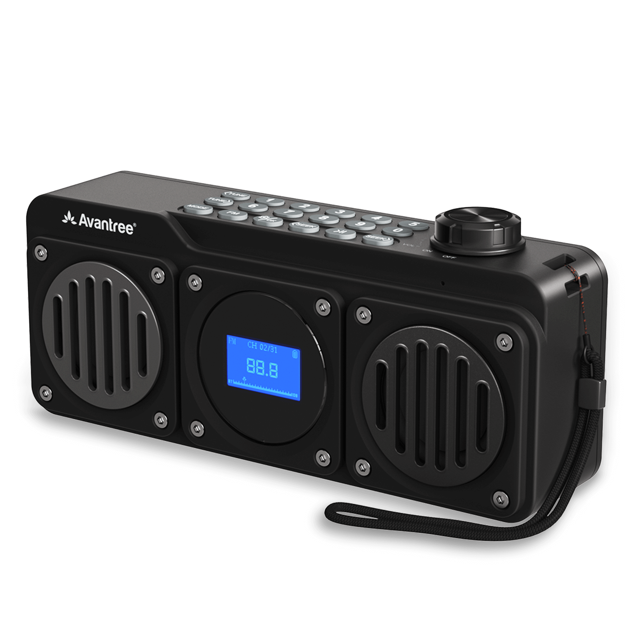 Avantree SP850 Radio FM portátil recargable con altavoz Bluetooth, de  Avantree Estéreo Bluetooth BTSP-850-BLK