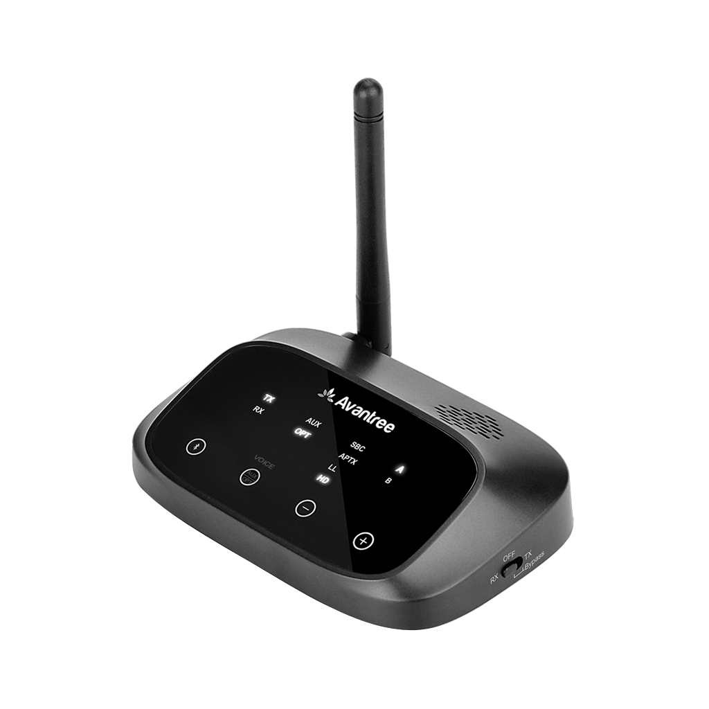 TC419 Optical AUX RCA aptX Low Latency kabelloser Adapter für 2 Kopfhörer Avantree Bluetooth 5.0 Transmitter Sender Empfänger mit Langer Reichweite für TV & PC Audio 2020 Lautsprecheranlagen 